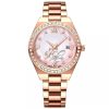 Custom quartz movement luxury diamond bezel watches with enamel dial for women