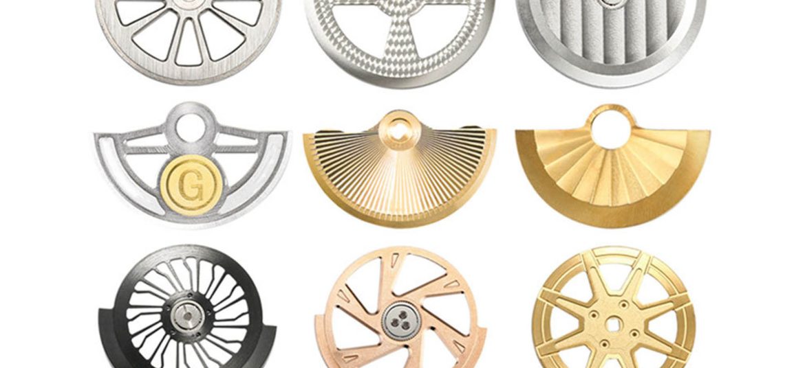 Custom Automatic movement rotors at Dous Watch factory